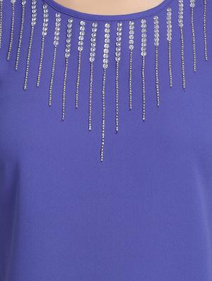 cap sleeves embellished top - 17651666 - Standard Image - 5