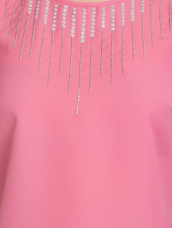round neck embellished top - 17651667 - Zoom Image - 5