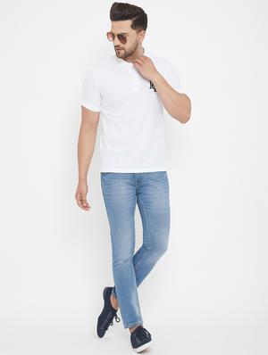 white solid polo t-shirt - 17652293 - Standard Image - 4