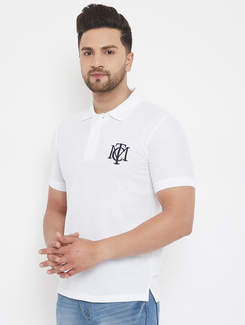 white solid polo t-shirt - 17652293 - Zoom Image - 2