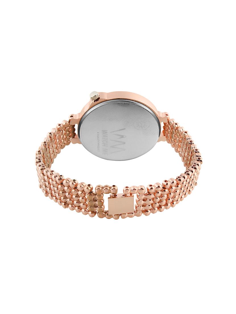 wm white dial copper stainless steel strap watch for women and girls - 17652776 - Zoom Image - 2