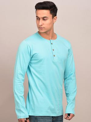 blue solid t-shirt - 17652792 - Standard Image - 2