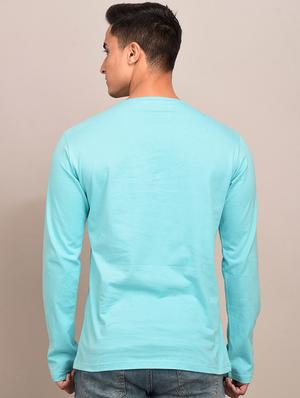 blue solid t-shirt - 17652792 - Standard Image - 3