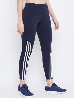 navy blue polyester track pants - 17652850 - Standard Image - 2