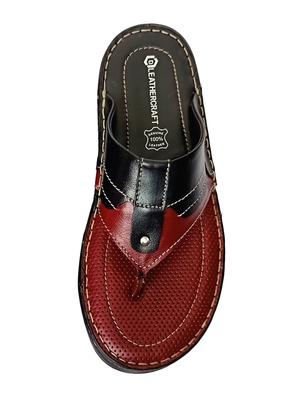 black leather slip on slippers - 17652988 - Standard Image - 3