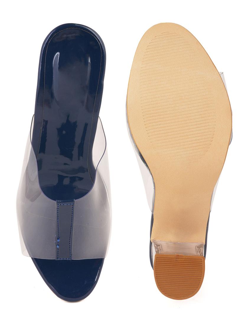 blue tpu slip on sandals - 17652999 - Zoom Image - 4