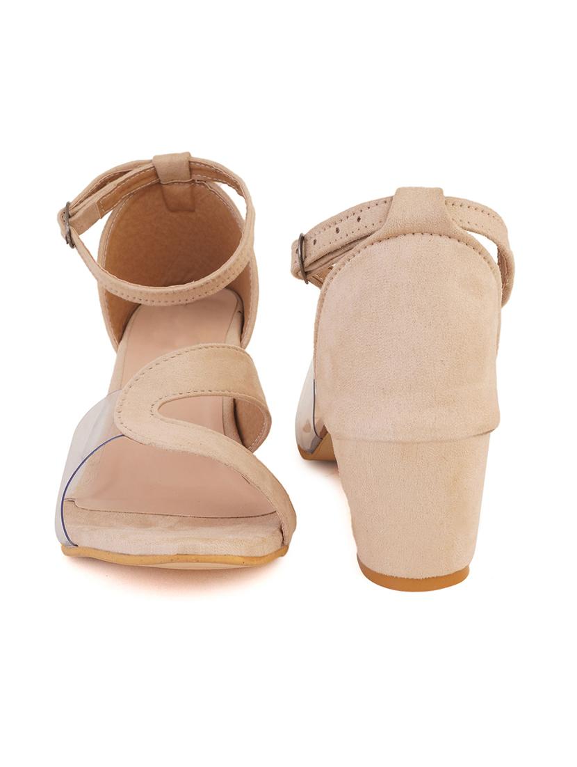 beige pu back strap sandals - 17653004 - Zoom Image - 3
