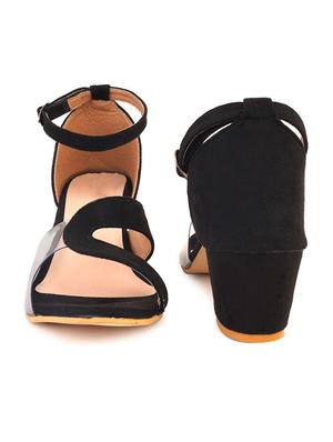 black suede ankle strap sandals - 17653005 - Standard Image - 3