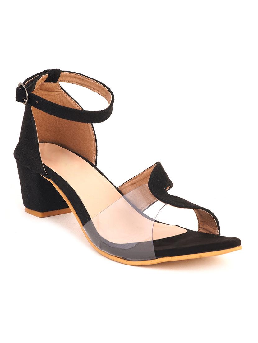 black suede ankle strap sandals - 17653005 - Zoom Image - 1