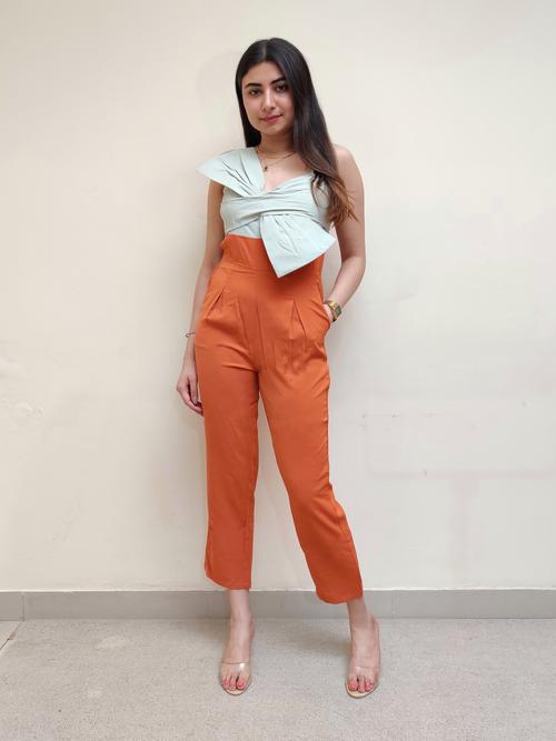 dual color designer jumpsuit - 17653083 - Very Small Image - 1