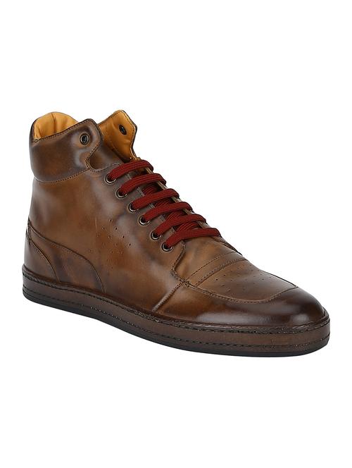 tan leather lace up boots - 17653343 - Standard Image - 1
