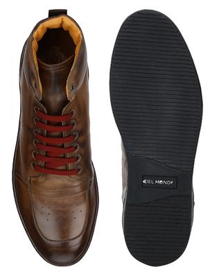 tan leather lace up boots - 17653343 - Standard Image - 5