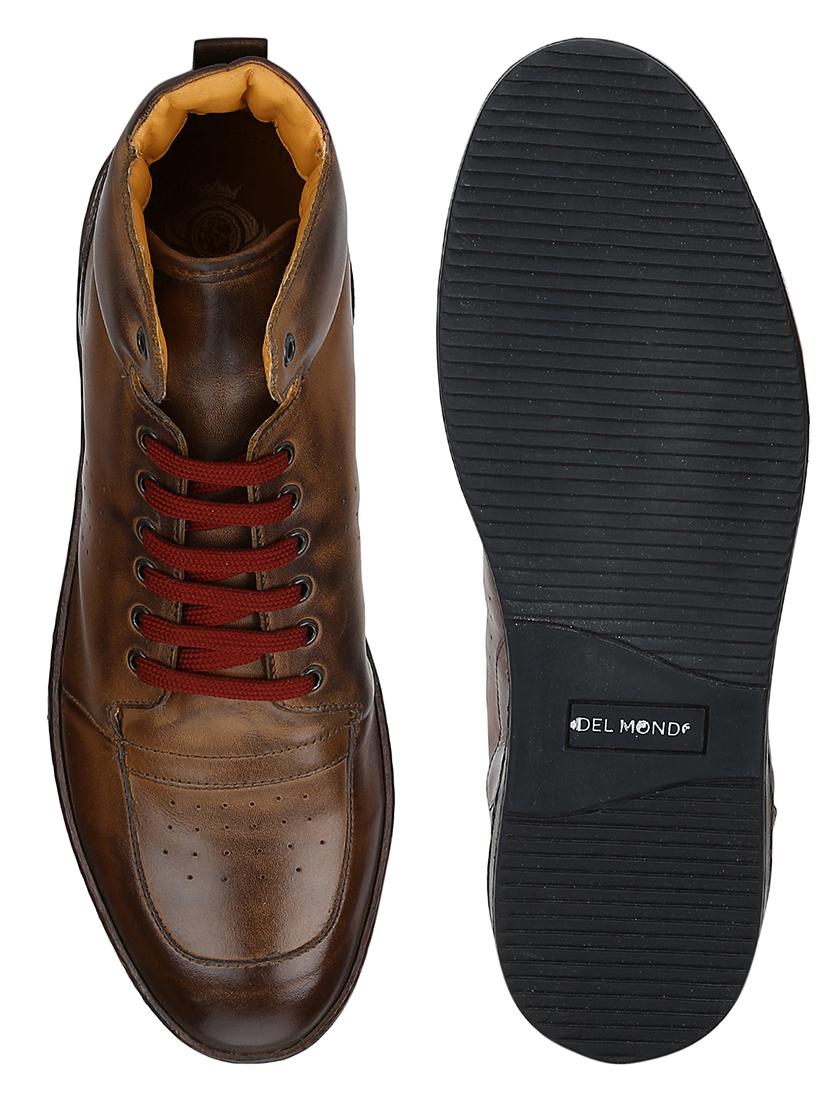 tan leather lace up boots - 17653343 - Zoom Image - 5