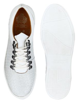 white leather lace up sneakers - 17653368 - Standard Image - 5