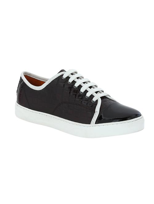 black colored lace up sneaker - 17653374 - Standard Image - 1