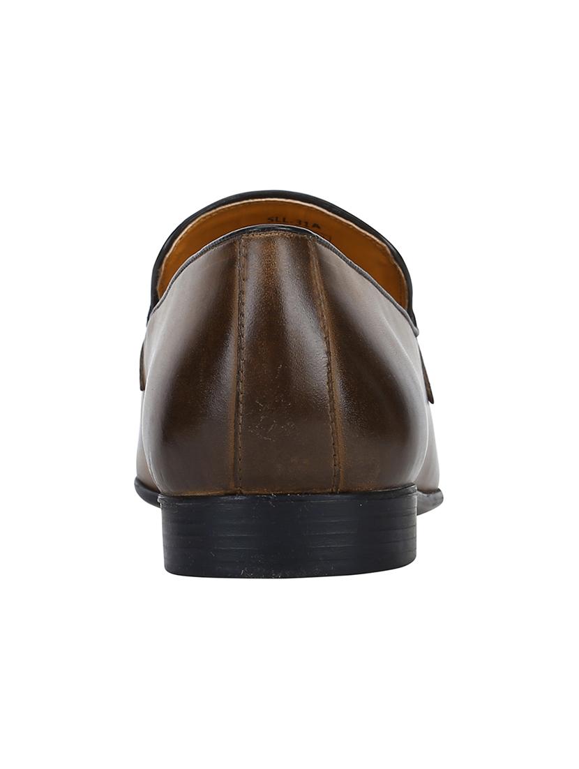 brown leather slip on loafers - 17653446 - Zoom Image - 4