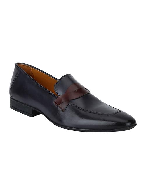 blue leather slip on shoes - 17653468 - Very Small Image - 1
