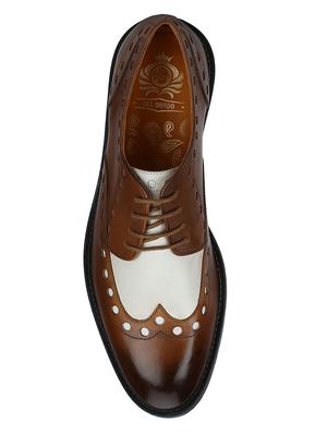 brown colored lace-up brouge - 17653545 - Standard Image - 4