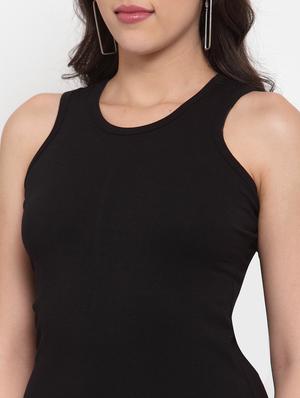 round neck solid bodycon dress - 17653552 - Standard Image - 5