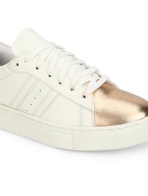white pu laceup sneakers - 17653622 - Standard Image - 5
