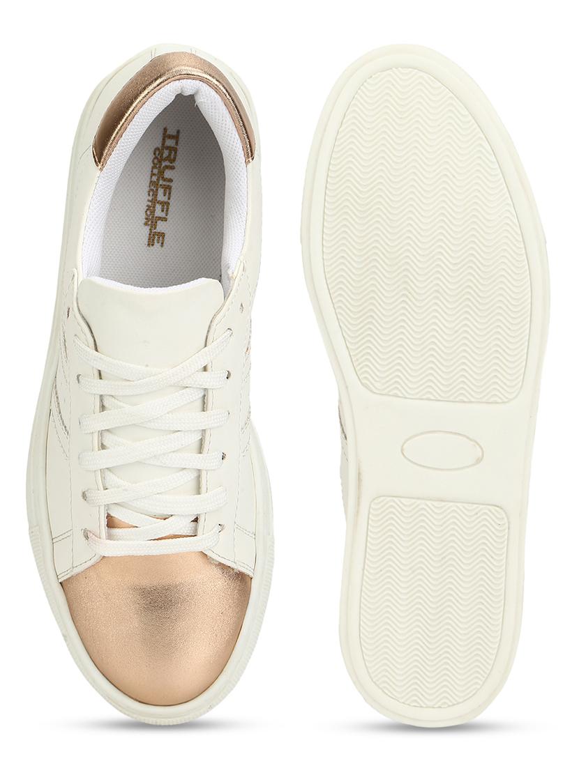 white pu laceup sneakers - 17653622 - Zoom Image - 4