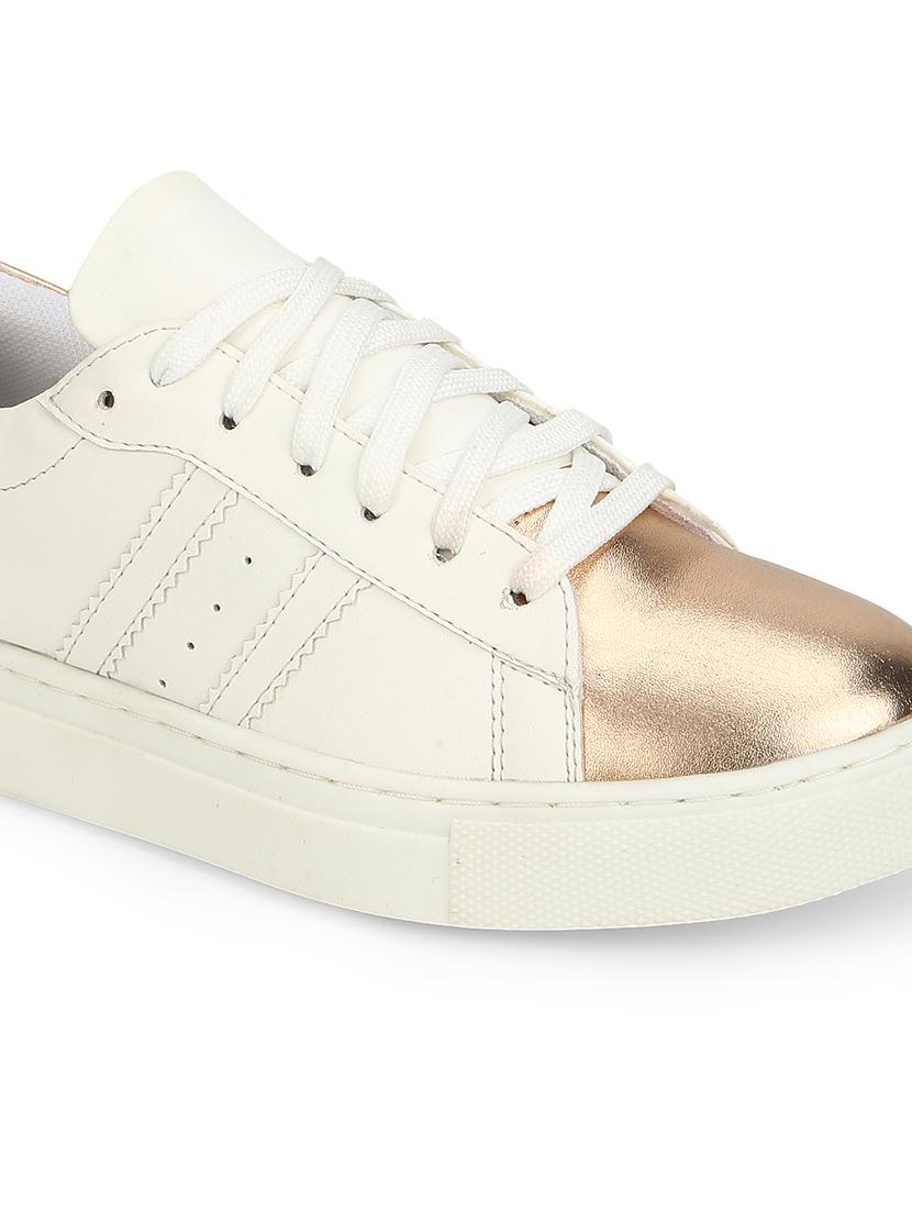 white pu laceup sneakers - 17653622 - Zoom Image - 5