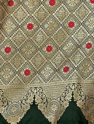 ethnic motifs banarasi saree with blouse - 17653689 - Standard Image - 4