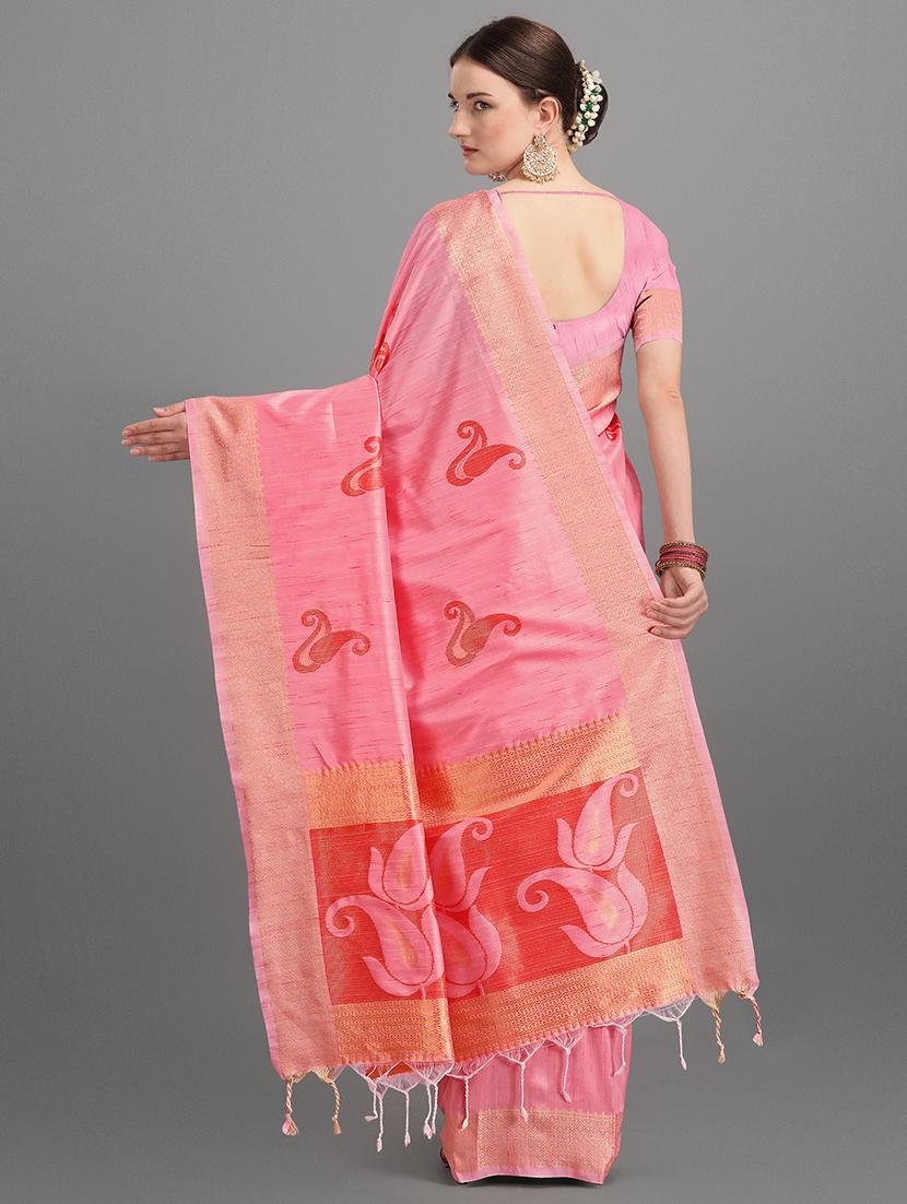 paisley mysore silk saree with blouse - 17653691 - Zoom Image - 2