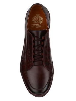brown leather lace up sneakers - 17653709 - Standard Image - 4