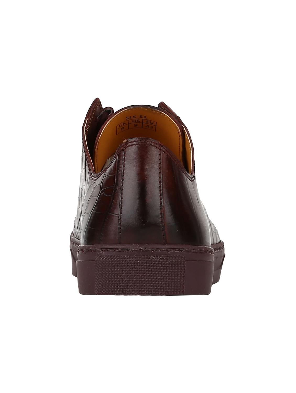 brown leather lace up sneakers - 17653709 - Zoom Image - 3
