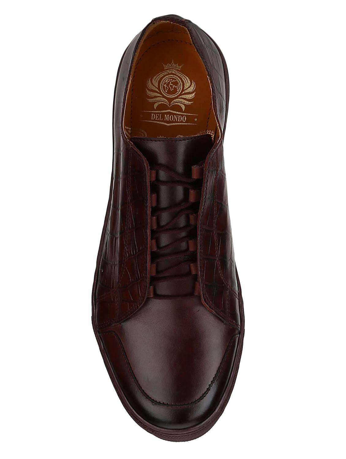 brown leather lace up sneakers - 17653709 - Zoom Image - 4