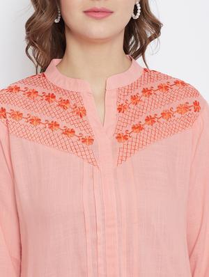 peach rayon regular top - 17653719 - Standard Image - 5