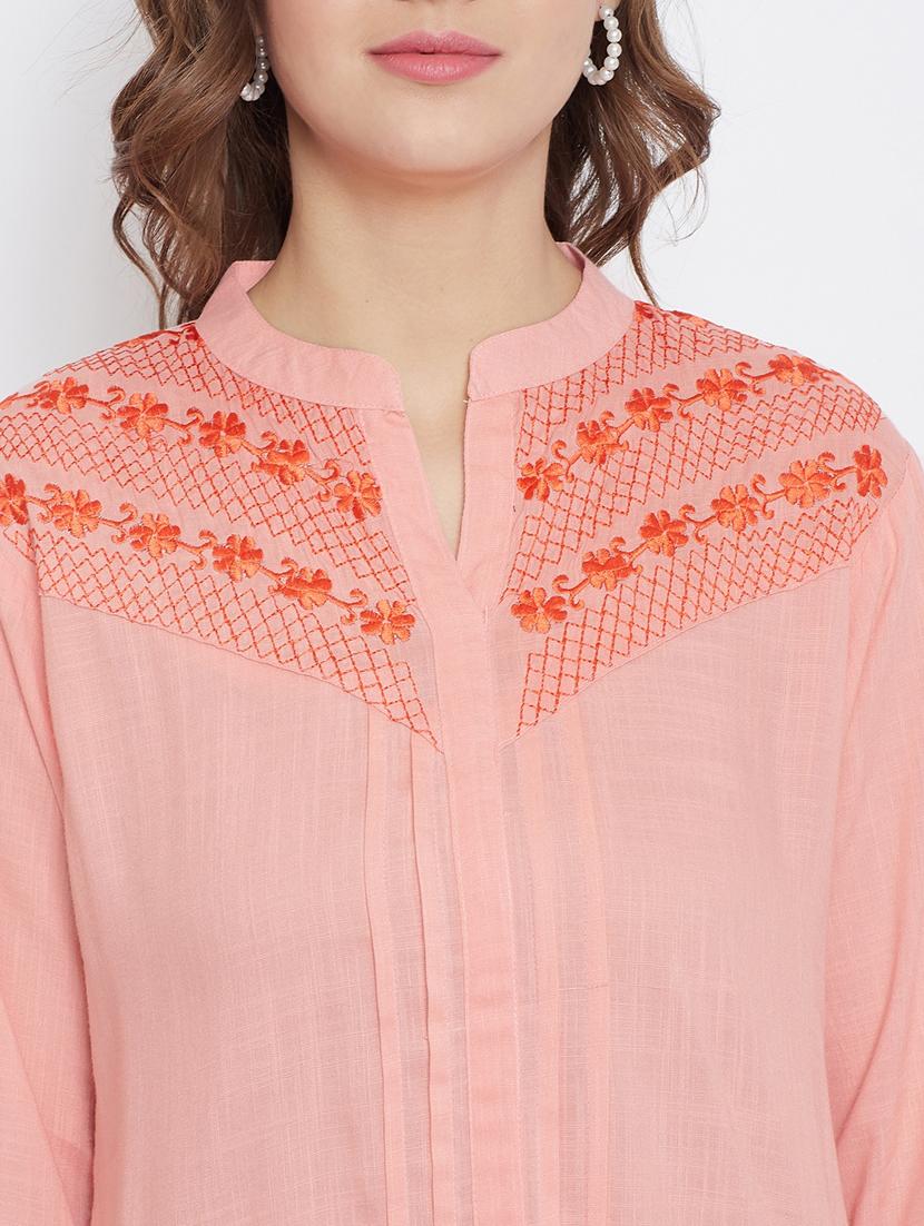 peach rayon regular top - 17653719 - Zoom Image - 5