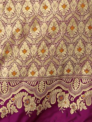 jacquard banarasi saree with blouse - 17653776 - Standard Image - 4