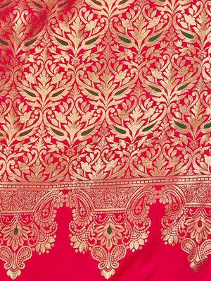 jacquard banarasi saree with blouse - 17653790 - Standard Image - 4