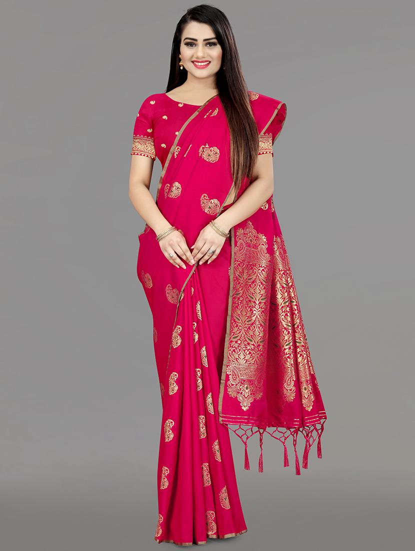 jacquard banarasi saree with blouse - 17653790 - Zoom Image - 1
