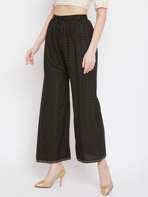 black rayon palazzos - 17653822 - Standard Image - 2