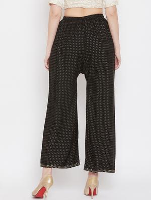 black rayon palazzos - 17653822 - Standard Image - 3