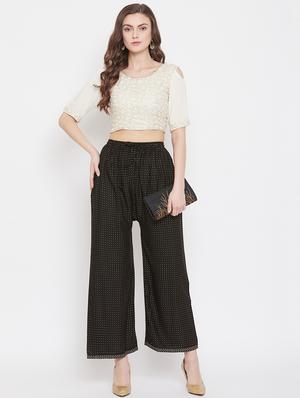 black rayon palazzos - 17653822 - Standard Image - 4