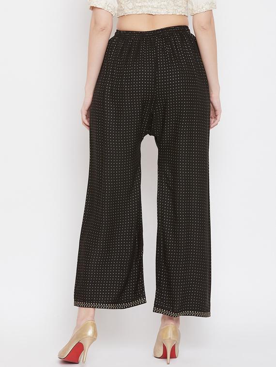 black rayon palazzos - 17653822 - Zoom Image - 3
