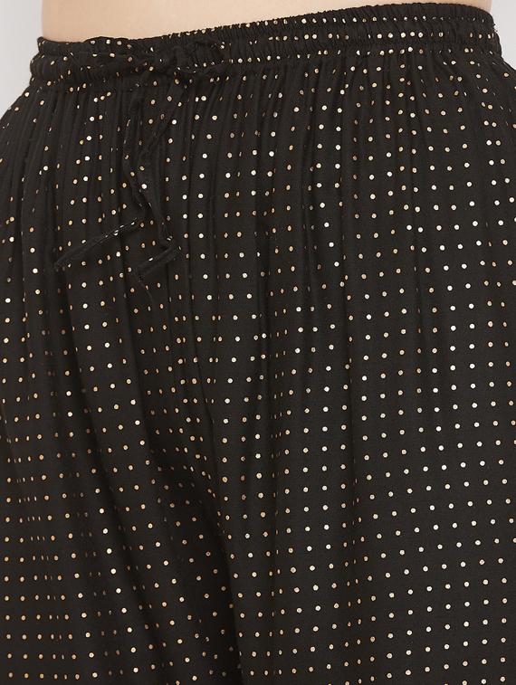black rayon palazzos - 17653822 - Zoom Image - 5