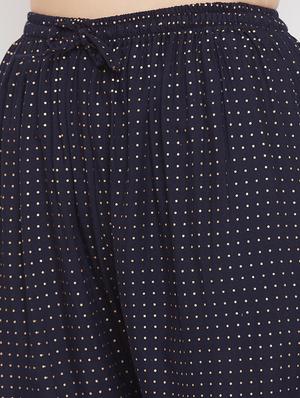 navy blue rayon palazzos - 17653823 - Standard Image - 5