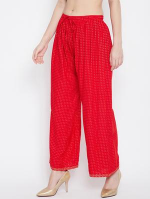 high rise relaxed fit palazzo - 17653826 - Standard Image - 2