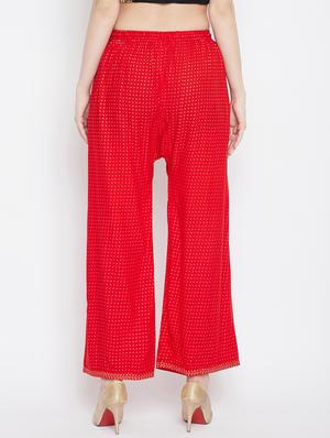 high rise relaxed fit palazzo - 17653826 - Standard Image - 3