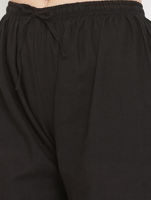 black cotton palazzos - 17653850 - Standard Image - 5