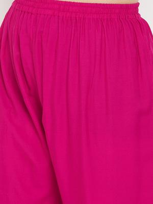 pink rayon palazzos - 17653855 - Standard Image - 5