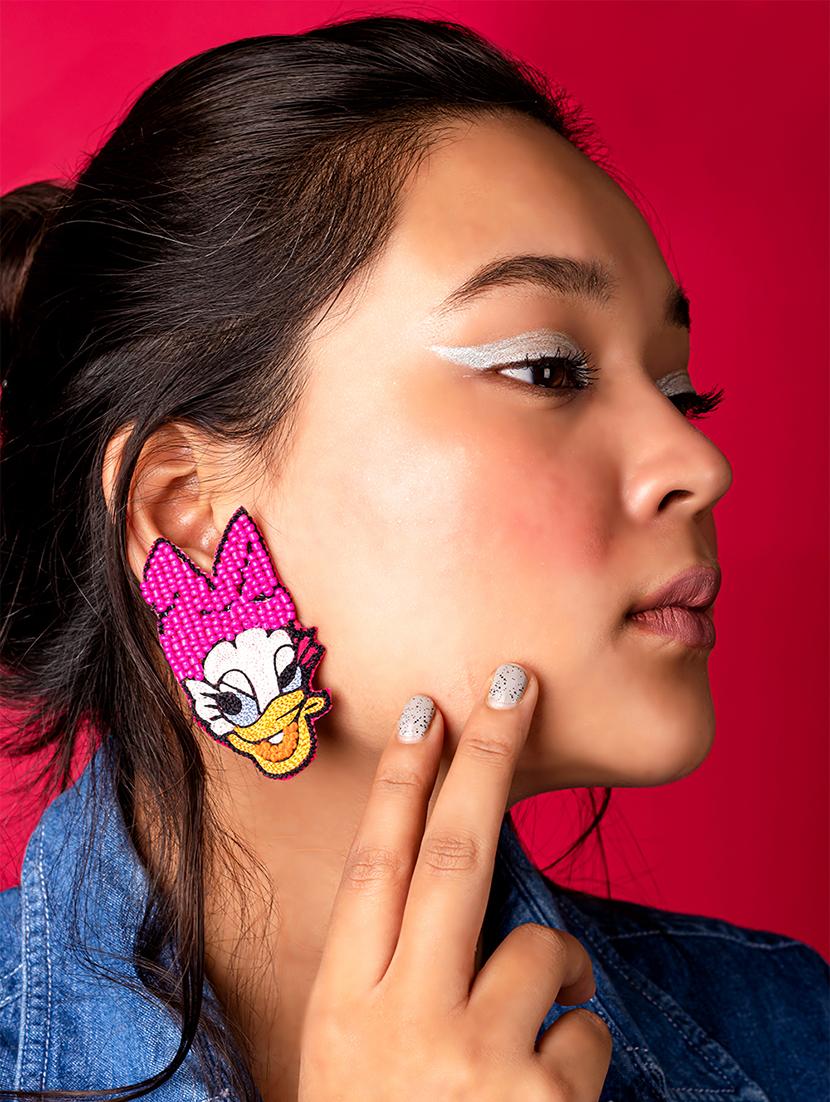 multi colored handcrafted studs earring - 17653951 - Zoom Image - 2