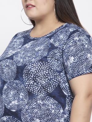 round neck printed plus tee - 17653964 - Standard Image - 5