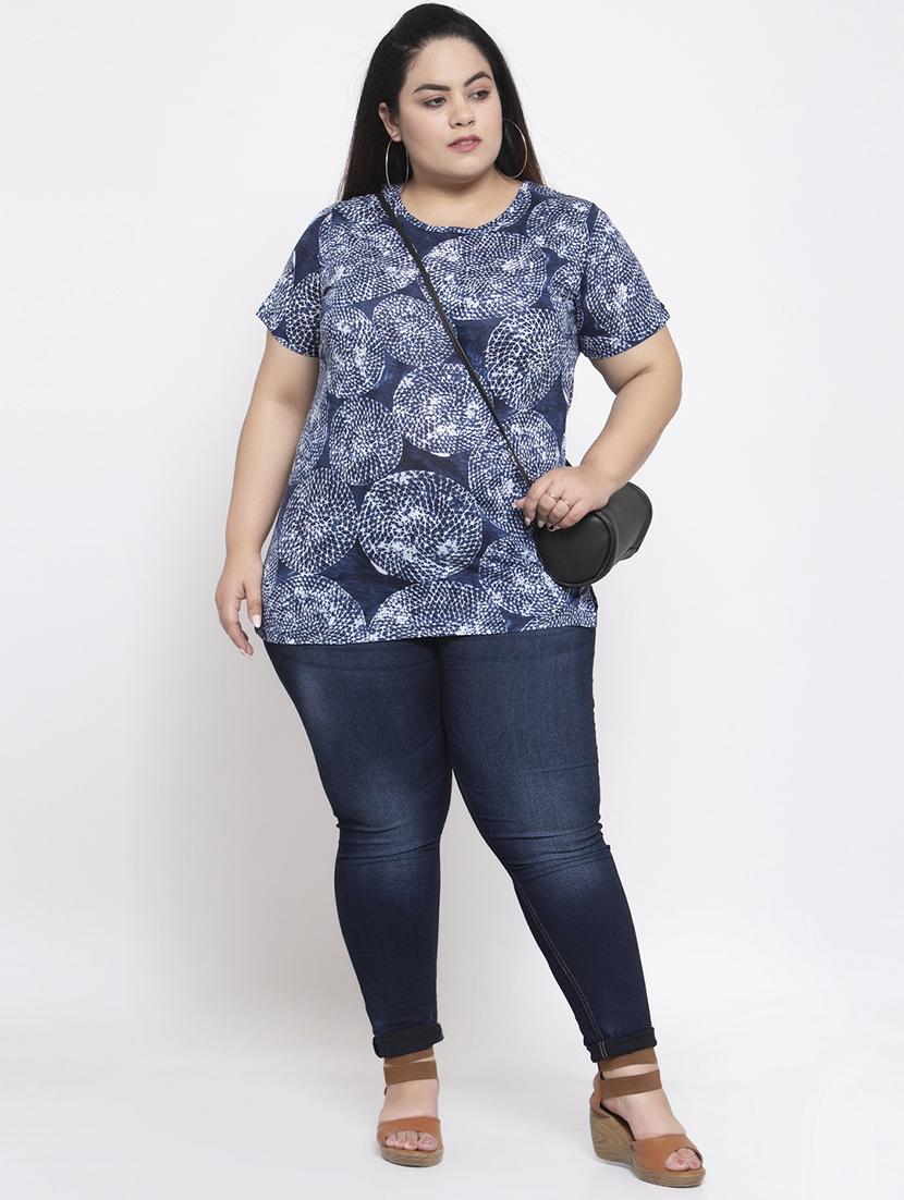 round neck printed plus tee - 17653964 - Zoom Image - 4