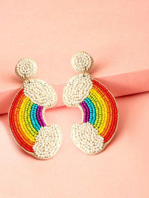 multi colored handcrafted drop earring - 17654513 - Standard Image - 1